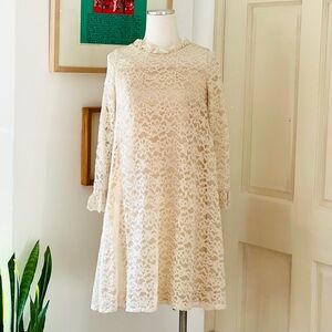 1960’s Joseph Magnin Union Made Lace Trapeze Dress